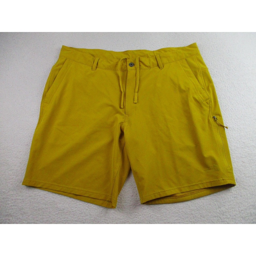 North Face Shorts Mens 40 Yellow Stretch Zip Pocket Quick‎ Dry Outdoor Hiking